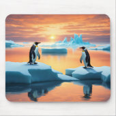 Tapis De Souris Pingouins Sur Les Icebergs Fondus (Devant)