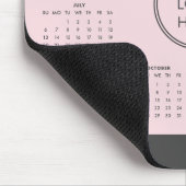 Tapis De Souris Pink 2025 Calendrier Business Logo Pad (Coin)