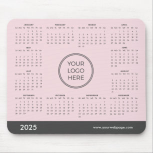 Tapis De Souris Pink 2025 Calendrier Business Logo Pad
