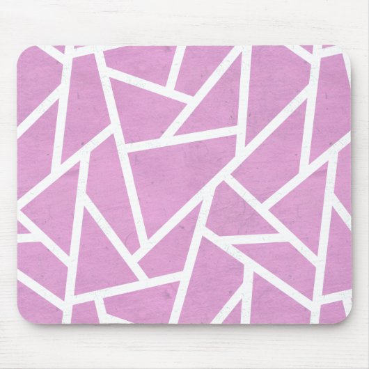 Tapis De Souris Pink and white mosaic pattern (Devant)