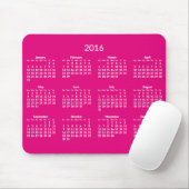 Tapis De Souris Pink Annuel 2016 Calendrier Pads de souris (Avec souris)
