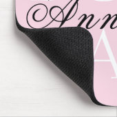 Tapis De Souris Pink Black Blanc Nom du script Boss Babe (Coin)