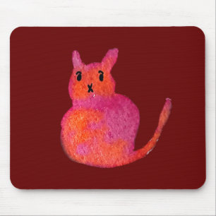 Tapis De Souris Pink cat funky cute kitty