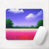 Tapis De Souris Pink Field Mousepad (Avec souris)