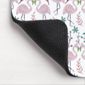 Tapis De Souris Pink flamingo seamless pattern on white background (Coin)