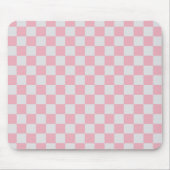 Tapis De Souris Pink + Grey Check À damiers Checkerboard Motif (Devant)