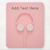 Tapis De Souris Pink Headphones with Wires (Devant)