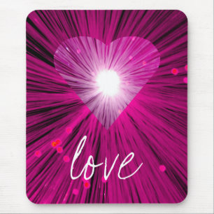 Tapis De Souris Pink Heart 'Love' mousepad