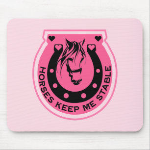 Tapis De Souris Pink Horseback Rider