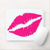 Tapis De Souris Pink lipstick baiser pop art (Avec souris)