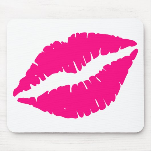 Tapis De Souris Pink lipstick baiser pop art (Devant)