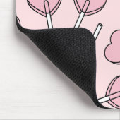 Tapis De Souris Pink Lollipops, Heart Lollipops, Lollipop Pattern (Coin)