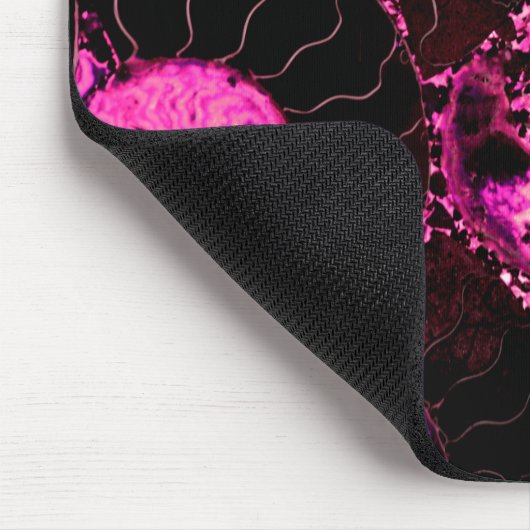 Tapis De Souris Pink Nautilus fossil shell pattern  (Coin)