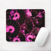 Tapis De Souris Pink Nautilus fossil shell pattern  (Avec souris)