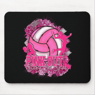 Tapis De Souris Pink Out Volleybyll Pink Ribbon Cancer du sein Awa