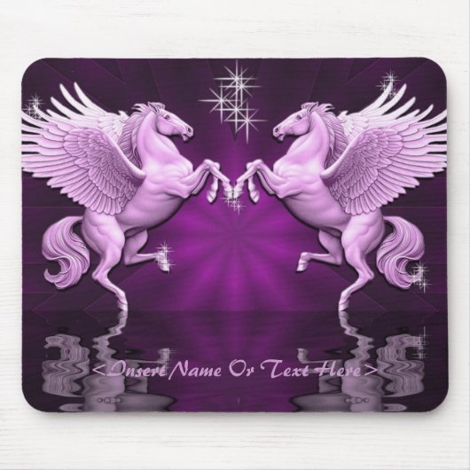 Tapis De Souris Pink Pegasus Réflexions Souris Pad (Devant)