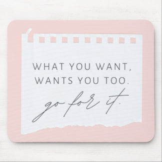 Tapis De Souris Pink Positive Affirmation Souris Pad
