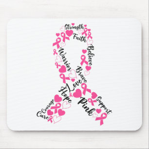Tapis De Souris Pink Ribbon Cancer du sein Mois de sensibilisation