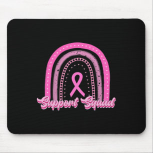 Tapis De Souris Pink Ribbon Rainbow Support Squad Cancer du sein W