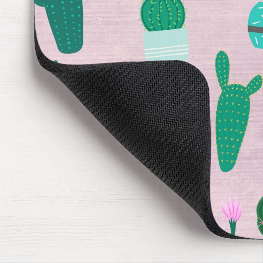 Tapis De Souris Pink Rustique Sud-Ouest Cactus Plantes (Coin)