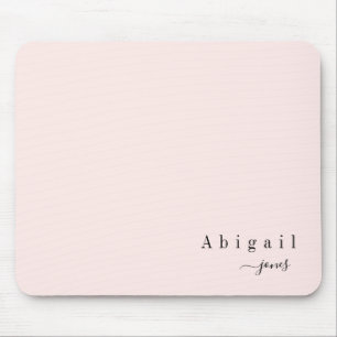 Tapis De Souris Pink Simple Script Name Modern Luxury personnalisé