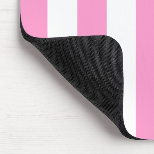 Tapis De Souris Pink & White Stripes Mousepad (Coin)
