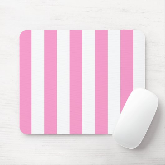 Tapis De Souris Pink & White Stripes Mousepad (Avec souris)