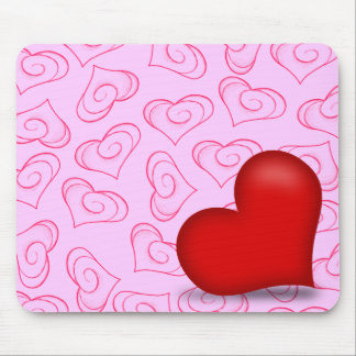 Tapis De Souris Pinky Love (Coeur Solide)