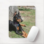 Tapis De Souris Pinscher de dobermann (Avec souris)