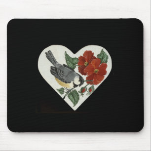 Tapis De Souris Pinson et pavots