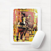 Tapis De Souris Pinto Amish Horse 8 bits Art (Avec souris)