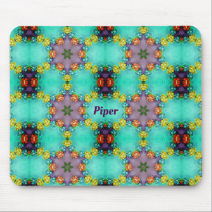 Tapis De Souris PIPER ~ Joli motif floral ~ Personnalisé