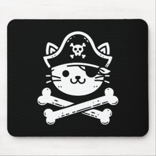 Tapis De Souris Pirate Chat Crossbones Amoureux de les chats Chats