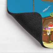 Tapis De Souris Pirate de fille avec poitrine au trésor Mousepad (Coin)