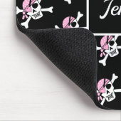 Tapis De Souris Pirate de fille crâne et crossbones de souris (Coin)