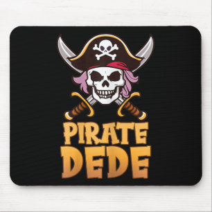 Tapis De Souris Pirate Dede Funny Capitaine Correspondant Grand-mè