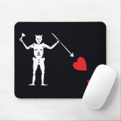 Tapis De Souris Pirate Drapeau Barbe Noire Edward Teach (Avec souris)