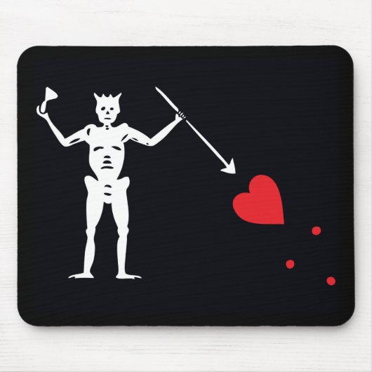 Tapis De Souris Pirate Drapeau Barbe Noire Edward Teach (Devant)
