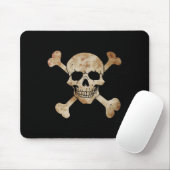 Tapis De Souris Pirate Drapeau Crâne Et Crossbones Squelette Graph (Avec souris)