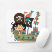 Tapis De Souris Pirate et bateau de pirate (Avec souris)