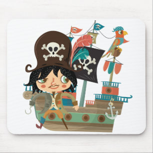 Tapis De Souris Pirate et bateau de pirate