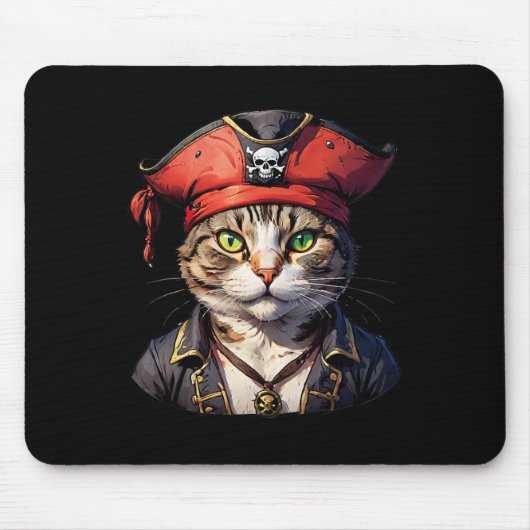 Tapis De Souris Pirate Et Chat Le Boucanier Feline (Devant)