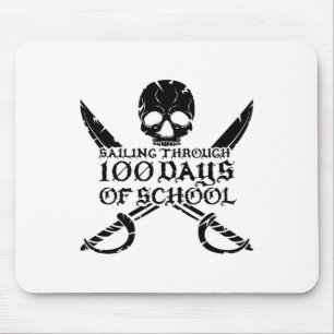 Tapis De Souris Pirate naviguant à travers 100 jours d'école garço