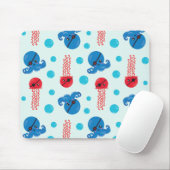 Tapis De Souris Pirate Octopus, Pirate Jellyfish, Sea Animaux (Avec souris)