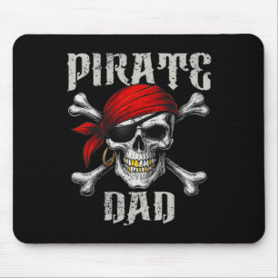 Tapis De Souris Pirate Papa Jolly roger Drapeau Et Crossbones Crân