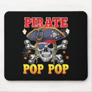 Tapis De Souris Pirate Pop-pop Skull Crossbones Halloween Costume