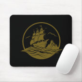 Tapis De Souris Pirate Ship Ocean World Wonder Adventure Vector (Avec souris)