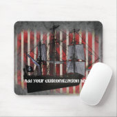 Tapis de souris Pirate Ship Pirates Grunge Cool (Avec souris)