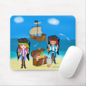 Tapis De Souris Pirates et trésor utilisation Mousepad (Avec souris)
