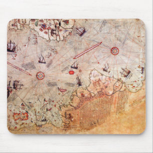 Tapis De Souris piri reis histoire de la carte mystère vintage An